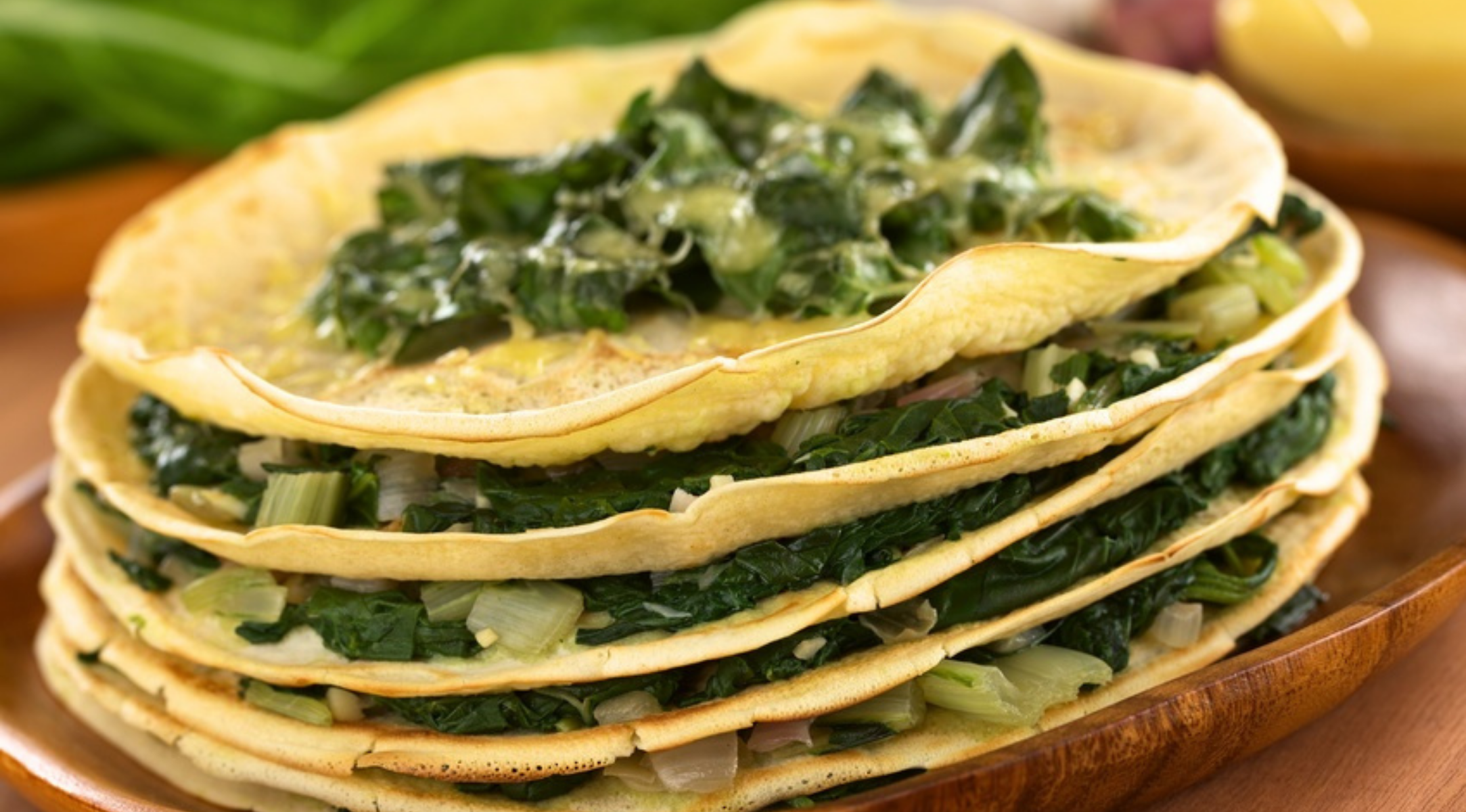 Herzhafte Crêpes mit Mangold