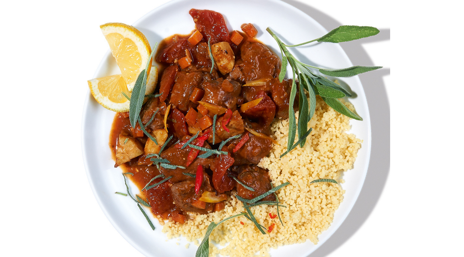 Lammgulasch mit Artischocke und Loomi