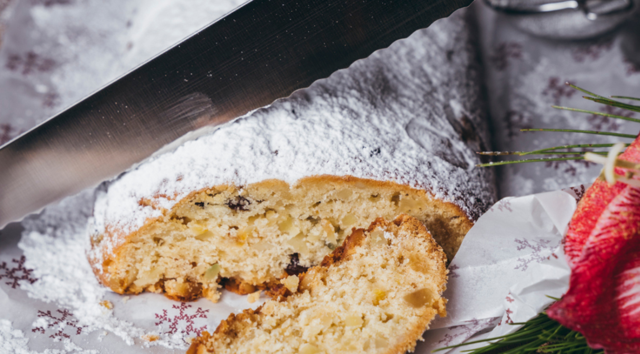 Einfacher Marzipan Quark Stollen
