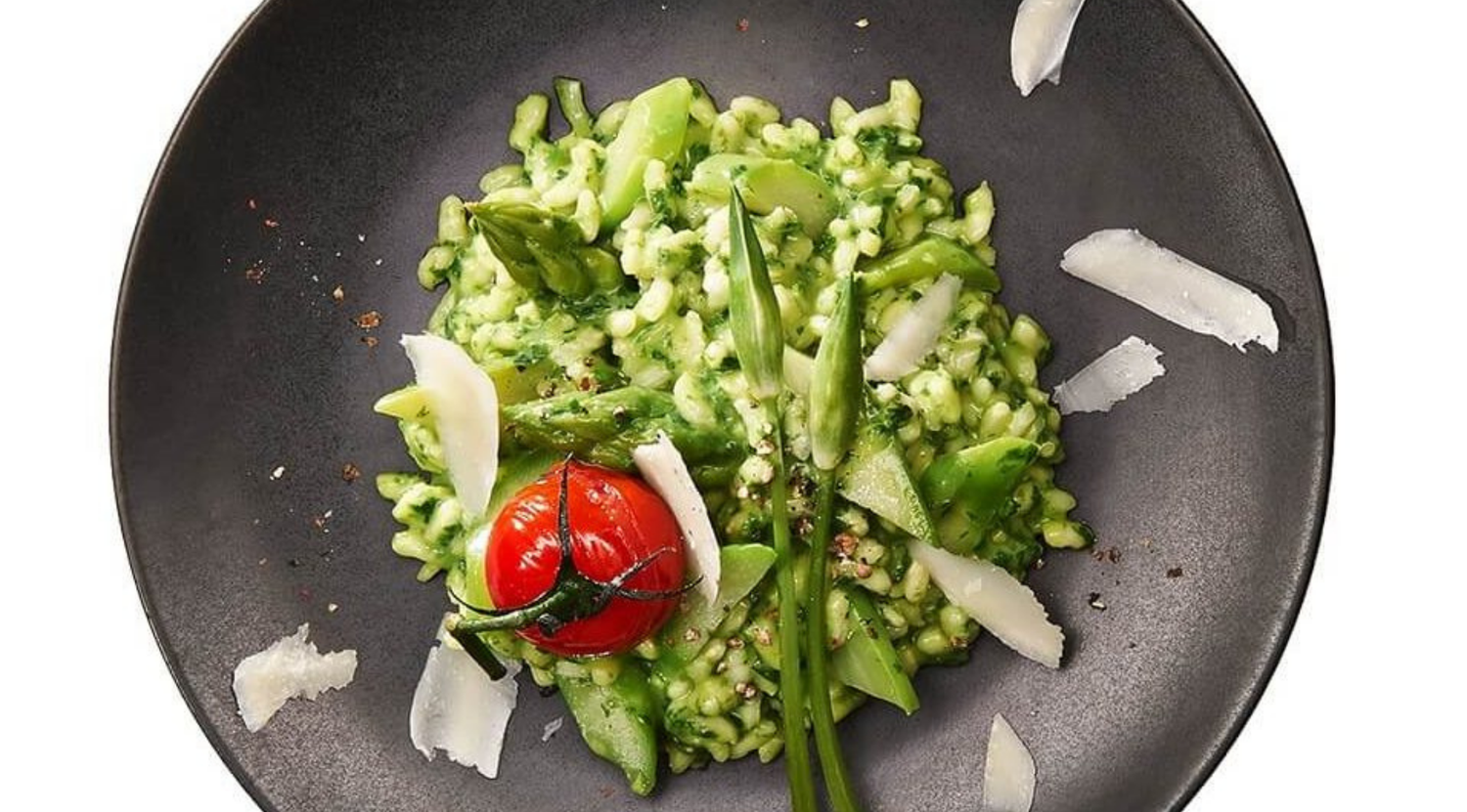 Schnell und einfach: Risotto mit grünem Spargel und Bärlauch - aus dem Kochtopf