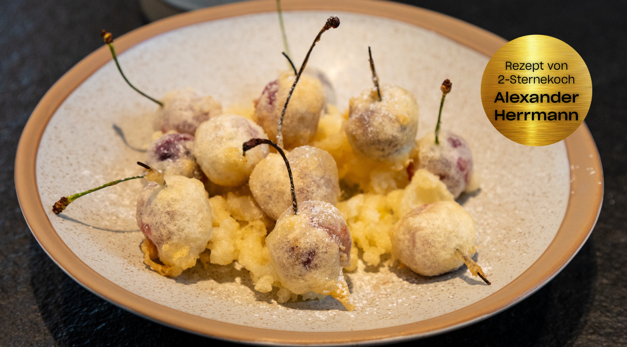 Alexander Herrmanns Kirschen im Tempurateig