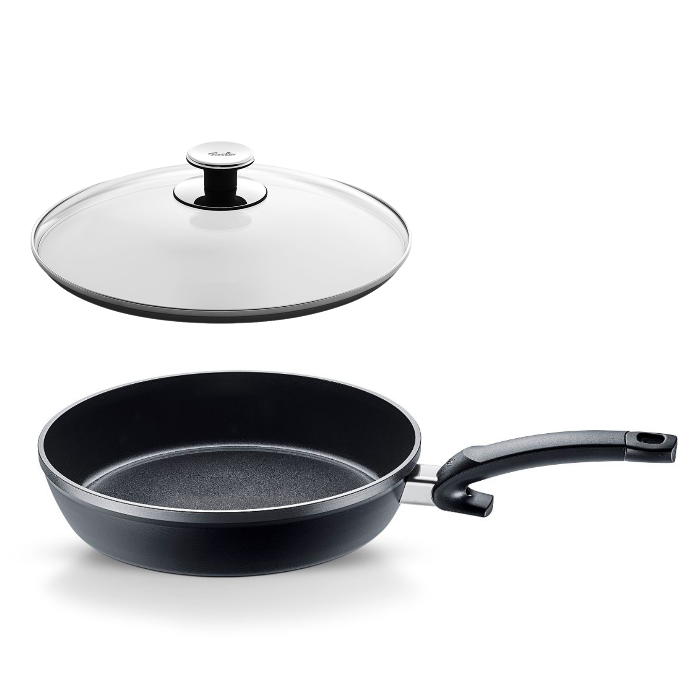 Ceratal® Comfort Pan Orbit Black 28cm with Glass Lid