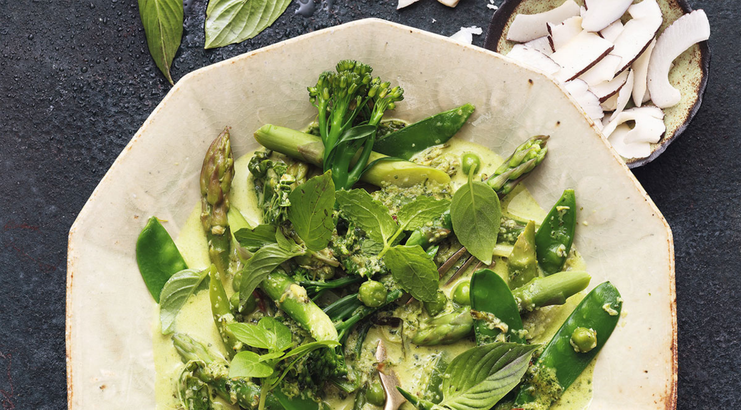 Grünes Gemüsecurry aus Thailand