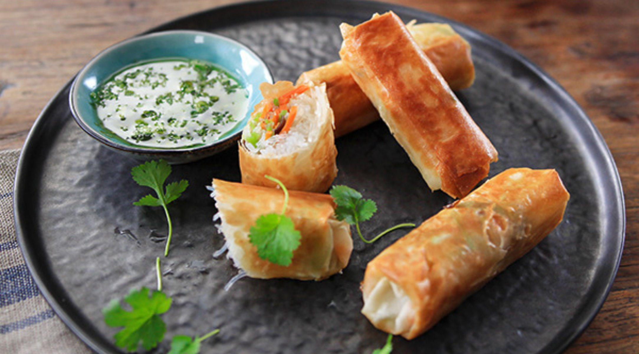 Knusprige Frühlingsrollen mit veganer Füllung