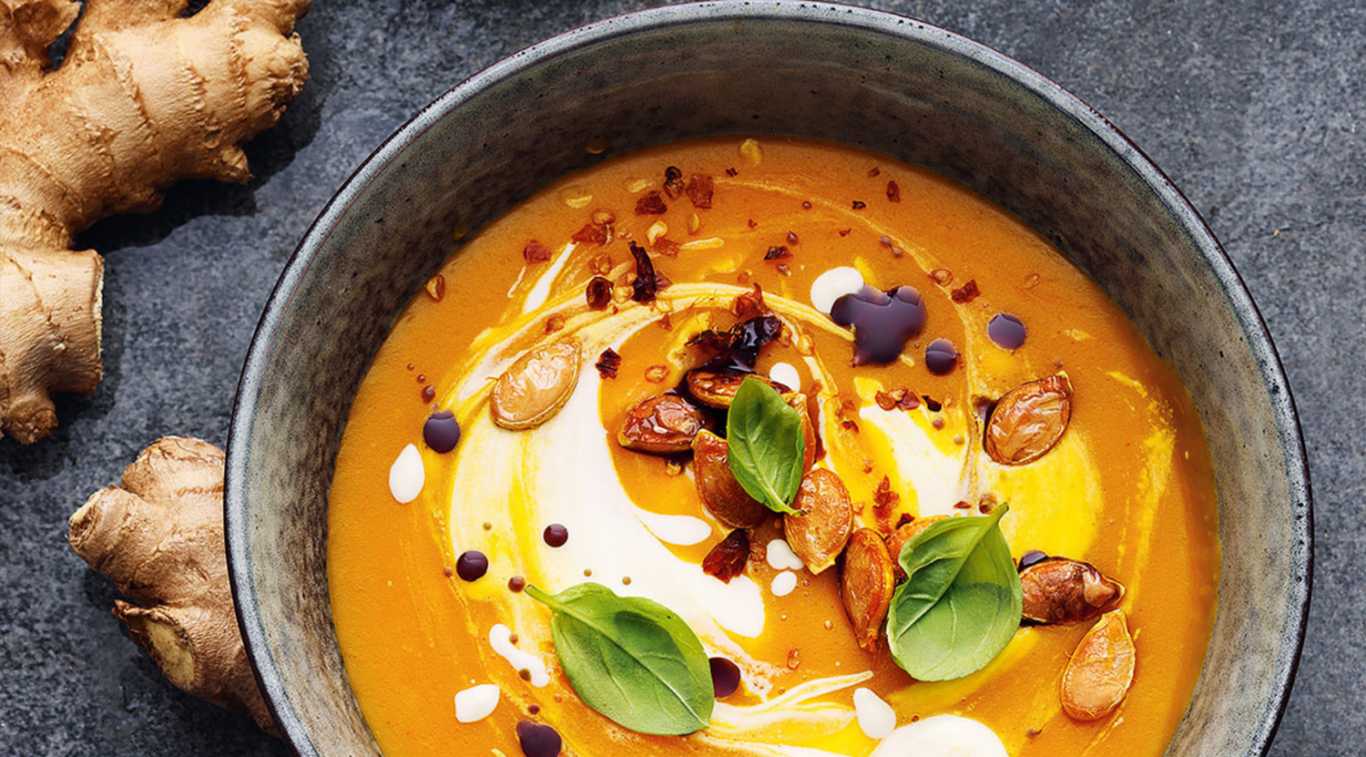 Kürbissuppe mit Ingwer