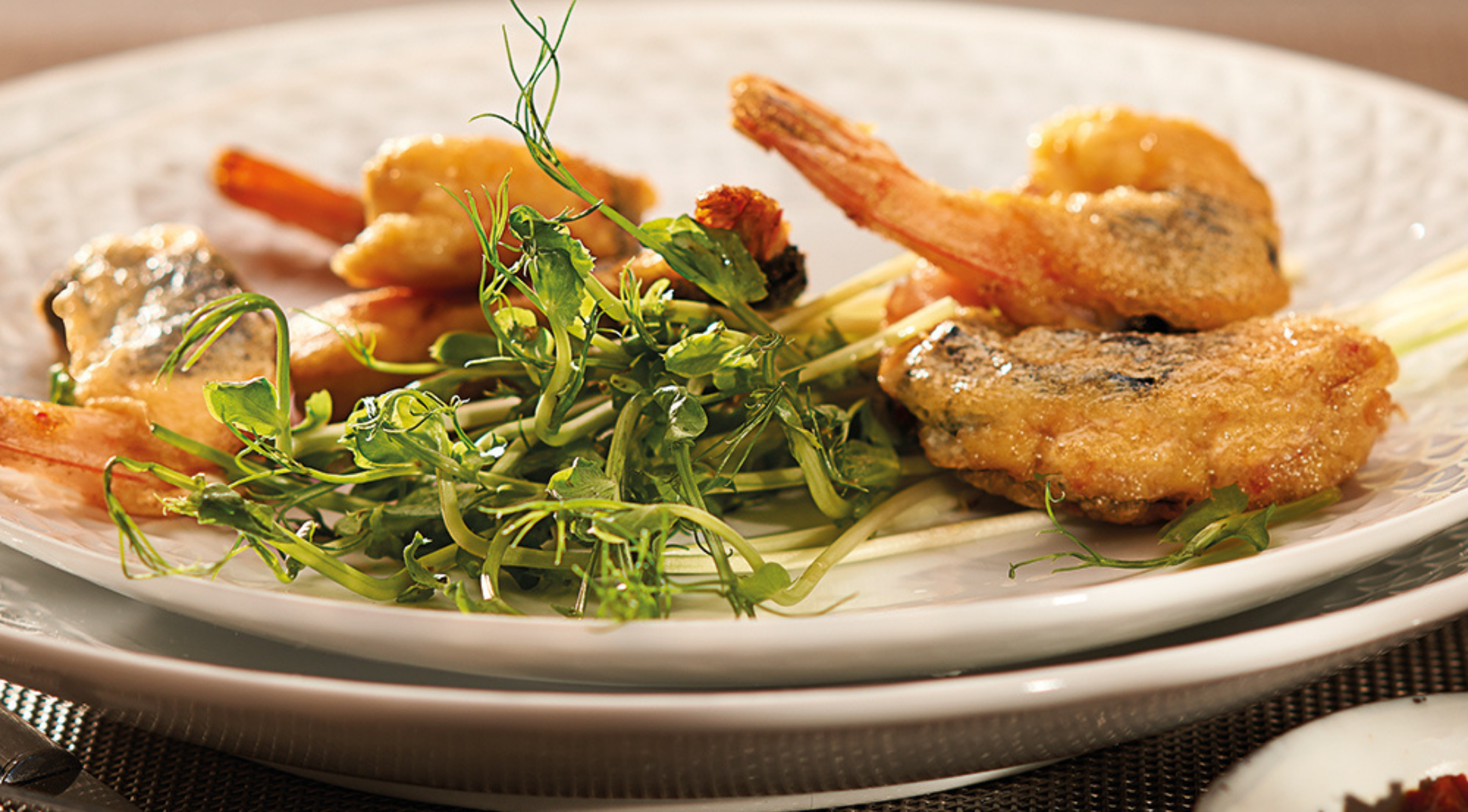 Marinierte Nori-Garnelen im Parmesanmantel