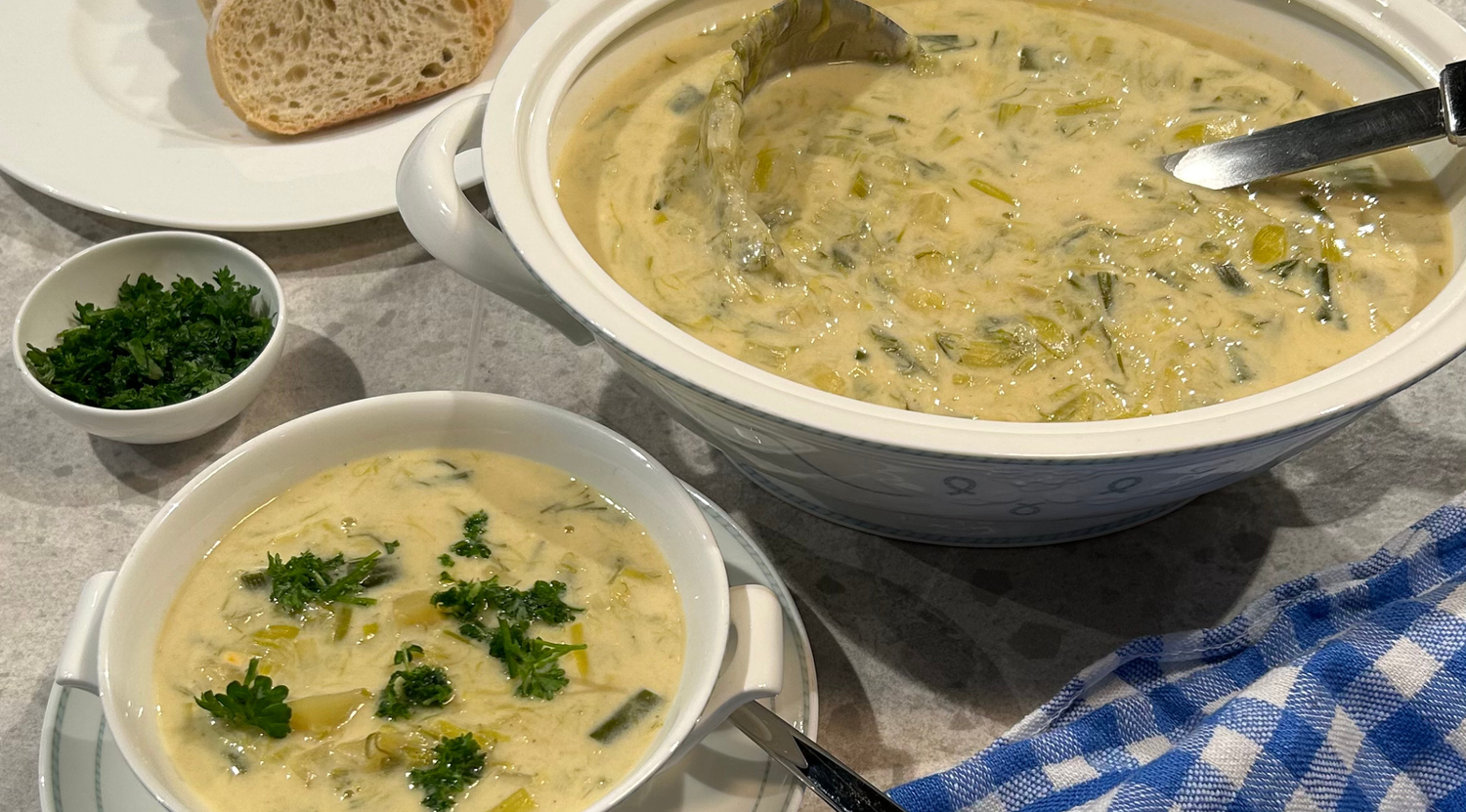 Käse-Lauch-Suppe